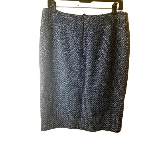 Escada Blue White Tweed Knee Length Wool Silk Pencil Skirt Womens Size US14 - Picture 10 of 10